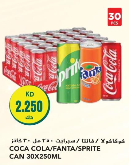 COCA COLA/FANTA/SPRITE CAN 30X250ML