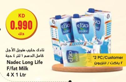 Nadec Long Life F/fat Milk 4 X 1 Ltr