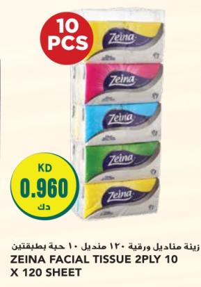 ZEINA FACIAL TISSUE 2PLY 10 X 120 SHEET