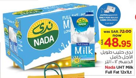 Nada UHT Milk Full Fat 12x1Lt