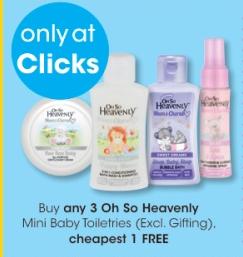 Buy any 3 Oh So Heavenly Mini Toiletries (Excl.Gifting )Cheapest 1 Free