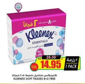 KLEENEX SOFT TISSUES 8+2 FREE