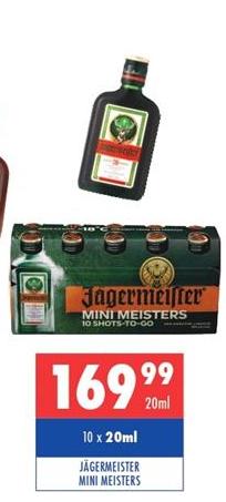 Jägermeister Mini Meisters 10 Shots-to-Go 10x20 ml 