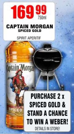 CAPTAIN MORGAN SPICED GOLD 750ml