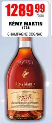 RÉMY MARTIN 1738 CHAMPAGNE COGNAC 750 ml