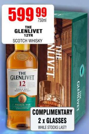 THE GLENLIVET 12YR SCOTCH WHISKY 750  ml 