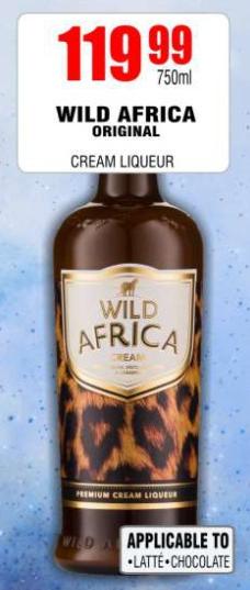 Wild Africa Original Cream Liqueur 750ml 