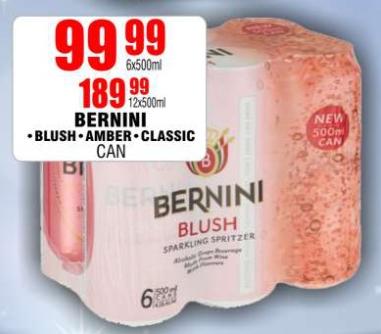 Bernini Blush .Amber.Classic Can 12x500 ml 