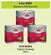 FIVE ROSES Tagless Teabags 102's