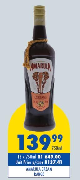 Amarula Cream Range 750ml