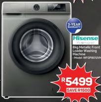 Hisense 8kg Metallic Front Loader Washing Machine