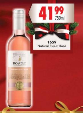 1659 Natural Sweet Rosé 750ml