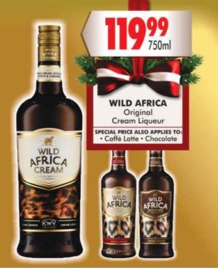 WILD AFRICA Original Cream Liqueur 750ml