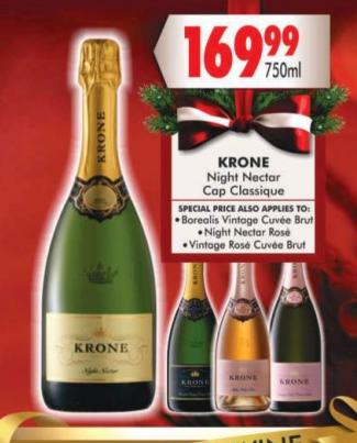 Krone Night Nectar Cap Classique 750ml