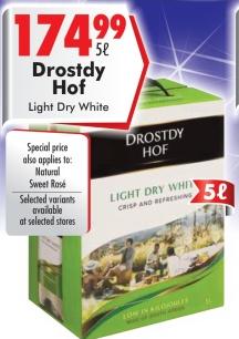 Drostdy Hof Light Dry White 5L