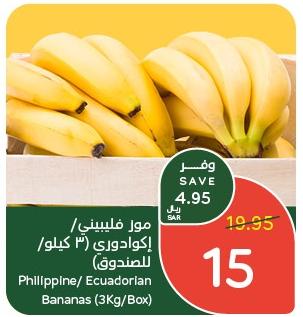 Philippine/Ecuadorian Bananas 3 Kg/Box