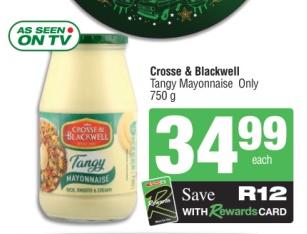 Crosse & Blackwell Tangy Mayonnaise 750g