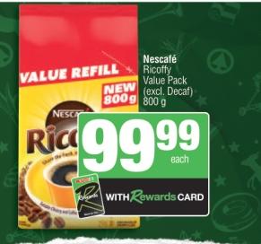 Nescafé Ricoffy Value Pack (excl. Decaf) 800g