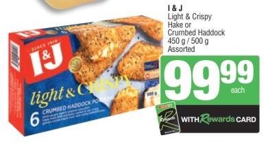 Light & Crispy Hake or Crumbed Haddock 450 g / 500 g Assorted