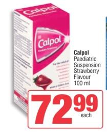 Calpol Paediatric Suspension Strawberry Flavour 100 ml