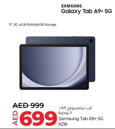 Samsung Galaxy Tab A9+ 5G, 11", 4GB RAM, 64GB Storage