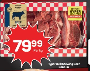 Pnp Hyper Bulk Stewing Beef Bone-in Per Kg