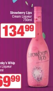 Strawberry Lips Cream Liqueur 750ml