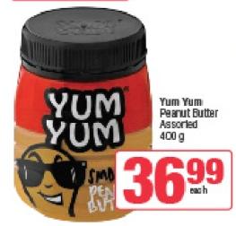 Yum Yum Peanut Butter Assorted 400 g