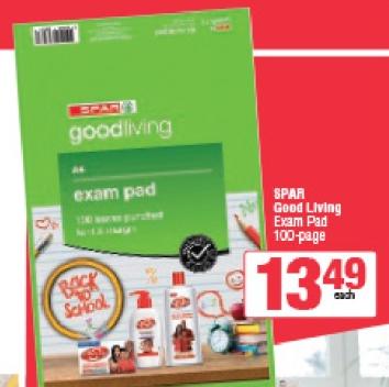 SPAR Good Living Exam Pad 100-page