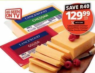 Lancewood Cheddar/White Cheddar/White Gouda Cheese 900g