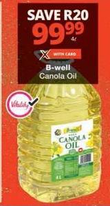 B-well Canola Oil 4L