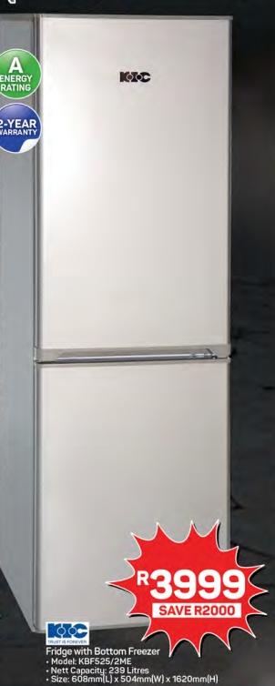 KIC Fridge with Bottom Freezer 239 LTR