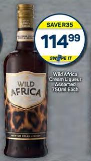 Wild Africa Cream Liqueur Assorted 750ml Each