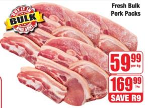 Fresh Bulk Pork Packs 3kg