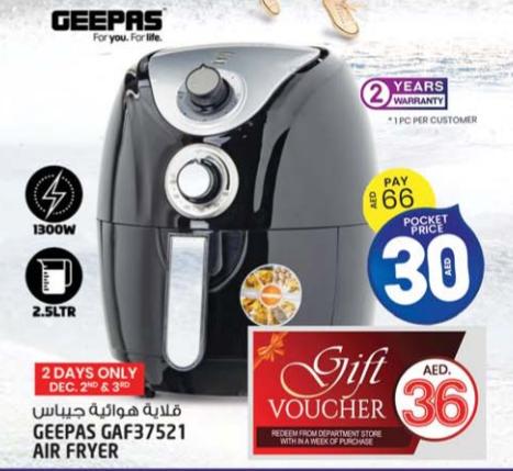 GEEPAS GAF37521 AIR FRYER