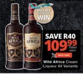 Wild Africa Cream Liqueur All Variants 750ml