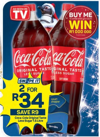 Coca-Cola Original Taste Less Sugar 1.5 Litre