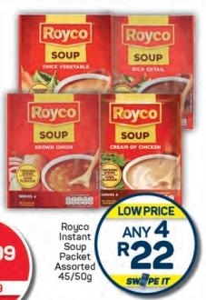 Any 4 Royco Instant Soup Packet Assorted 45/50g