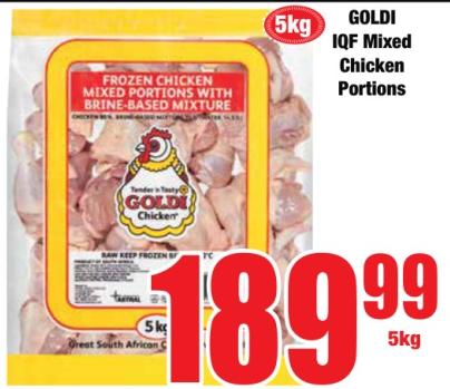 GOLDI IQF Mixed Chicken Portions 5 kg 