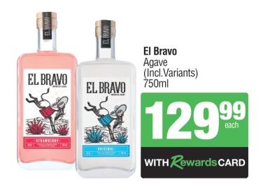 El Bravo Agave (Incl. Variants) 750 ml 